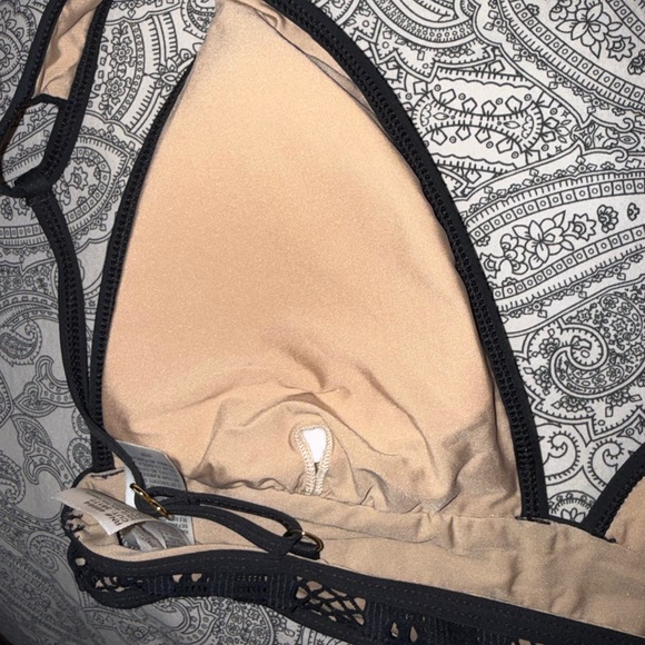 NWT Ella Moss Black High Waist Crochet Bikini | Medium - Picture 5 of 7